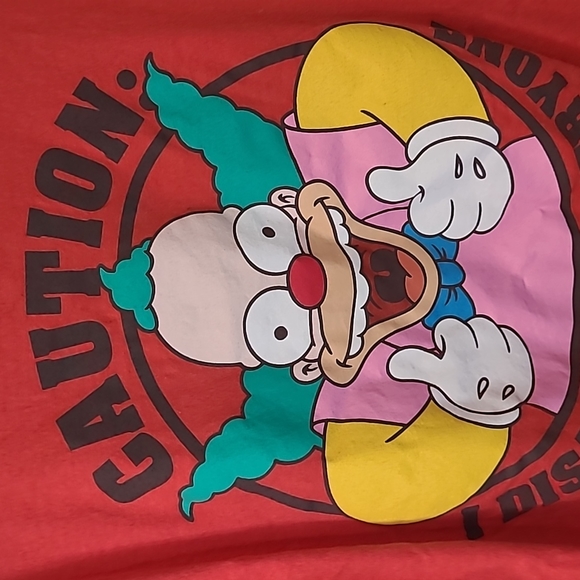 The Simpsons Krusty the clown shirt red XL - Picture 2 of 7